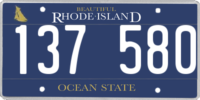 RI license plate 137580
