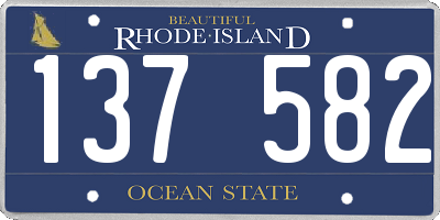 RI license plate 137582