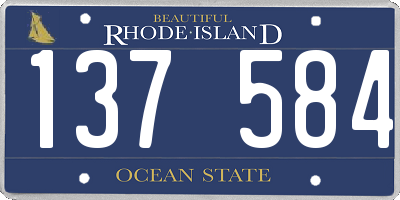 RI license plate 137584