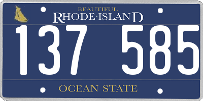 RI license plate 137585