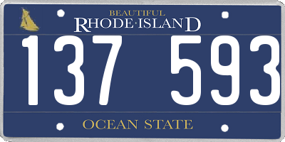RI license plate 137593