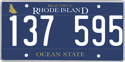 RI license plate 137595