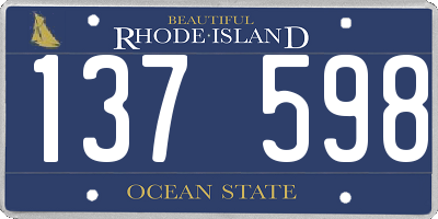 RI license plate 137598