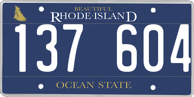 RI license plate 137604