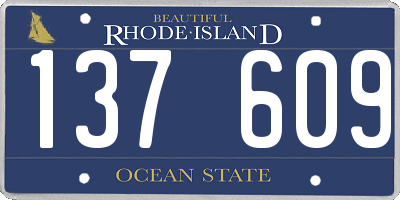 RI license plate 137609
