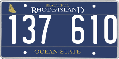 RI license plate 137610