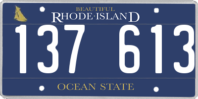 RI license plate 137613