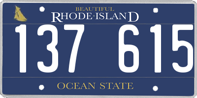 RI license plate 137615