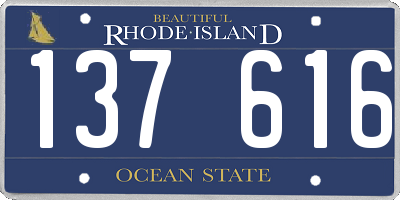 RI license plate 137616