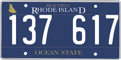 RI license plate 137617