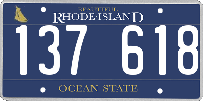 RI license plate 137618