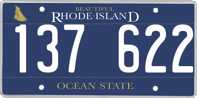RI license plate 137622