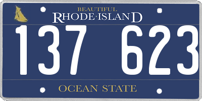 RI license plate 137623