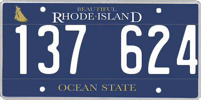 RI license plate 137624