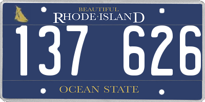 RI license plate 137626
