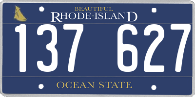 RI license plate 137627