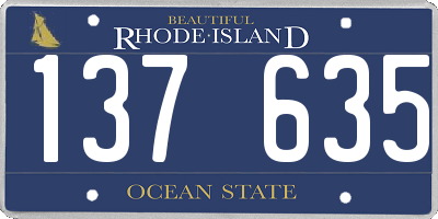 RI license plate 137635