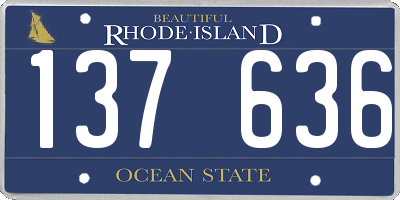 RI license plate 137636