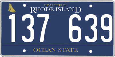 RI license plate 137639