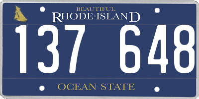 RI license plate 137648