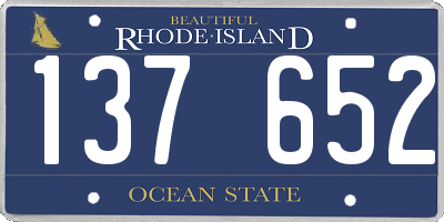 RI license plate 137652