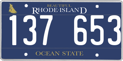RI license plate 137653