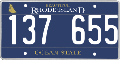 RI license plate 137655