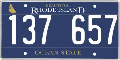 RI license plate 137657