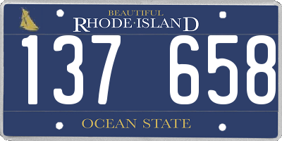 RI license plate 137658