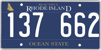 RI license plate 137662