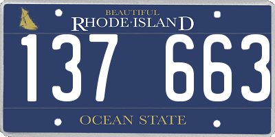 RI license plate 137663