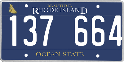 RI license plate 137664