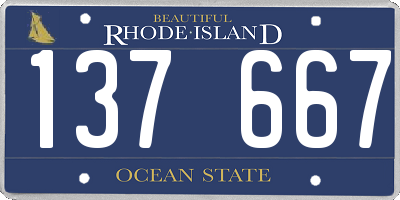 RI license plate 137667