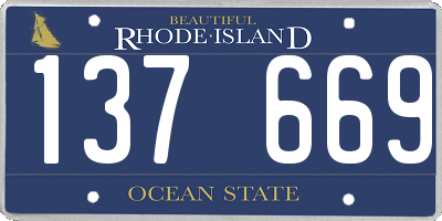 RI license plate 137669