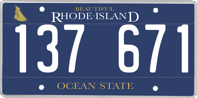RI license plate 137671