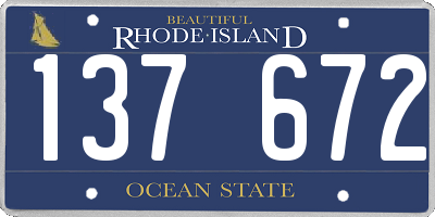 RI license plate 137672
