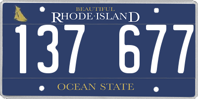 RI license plate 137677