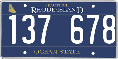 RI license plate 137678