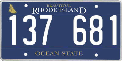 RI license plate 137681