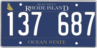 RI license plate 137687