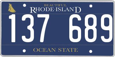 RI license plate 137689