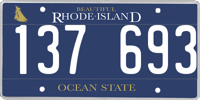 RI license plate 137693
