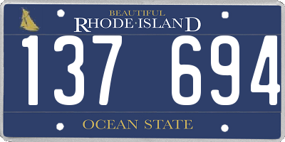 RI license plate 137694