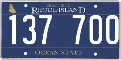 RI license plate 137700