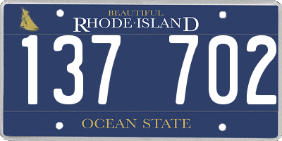 RI license plate 137702
