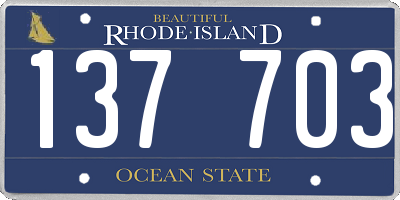 RI license plate 137703
