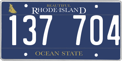 RI license plate 137704