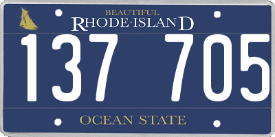 RI license plate 137705