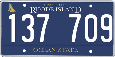 RI license plate 137709