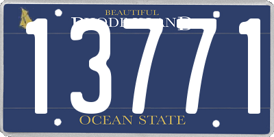 RI license plate 13771